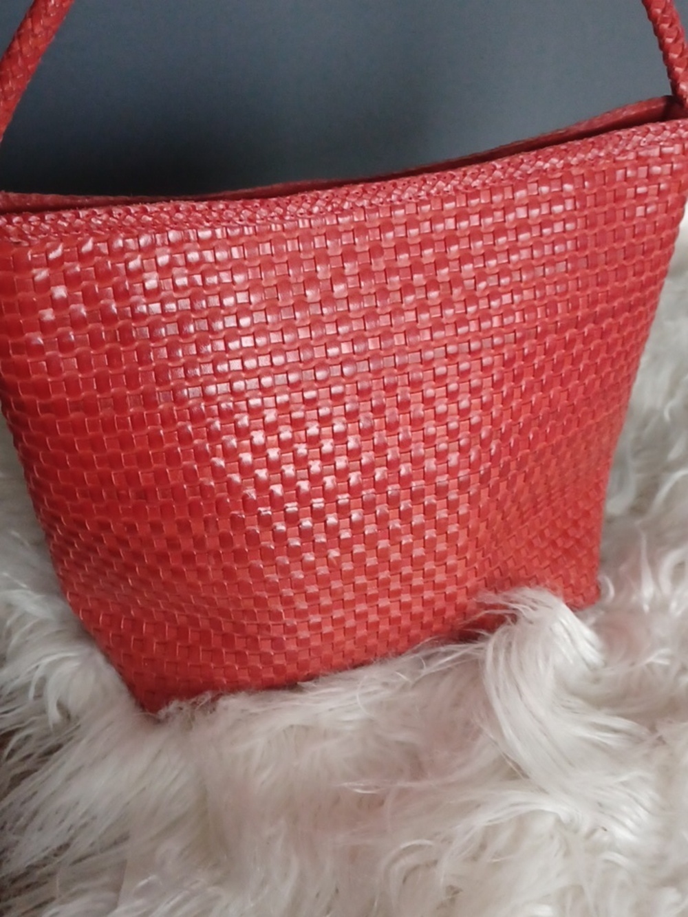 Woven Brazilian Leather Shoulder Bag - Picture 5 of 16